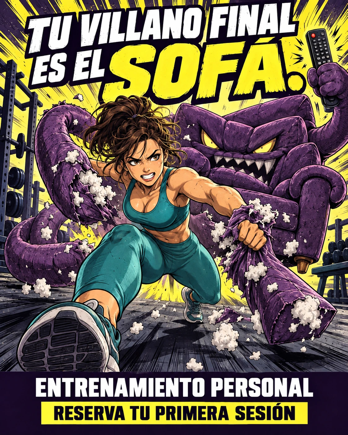 Entrenamiento personal: Tu villano final es el sofá — manga