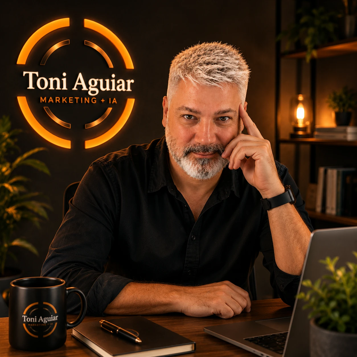 Toni Aguiar, trafficker digital, listo para hablar de tu negocio